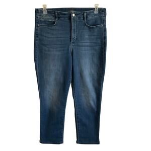 NYDJ Girlfriend Cool Embrace Dark Wash Denim Jeans - Size 12